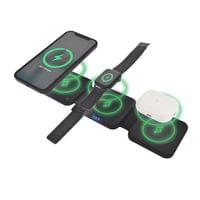 Dviced 3-in-1 foldable magnetic wireless charger - Black - 3