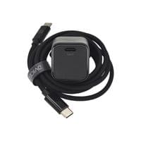 Dviced Wall charger 30W GaN USB-C EU w cable - Black - 2