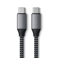 Satechi USB-C to USB-C 100W Braided Charging 2m Cable - Grey - 1 Satechi USB-C to USB-C 100W Braided Charging 2m Cable - Grey - 1