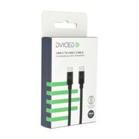 Dviced Cable USB-C to USB-C Nylon Textile 0,25m - Black - 2