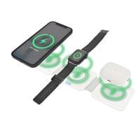 Dviced 3-in-1 foldable magnetic wireless charger - White - 3
