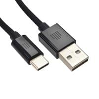 Dviced Cable USB-A to USB-C Nylon Textile 1,25m - Black - 2