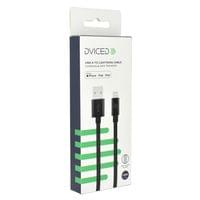 Dviced Cable USB-A to Lightning Nylon Textile 1,25m - Black - 3