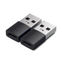 Satechi Aluminum  2x Type-A to Type-C Adapter - Space Black - 2