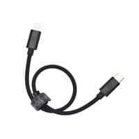 Dviced Cable USB-C to Lightning Nylon Textile 0,25m - Black - 2