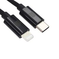 Dviced Cable USB-C to Lightning Nylon Textile 0,25m - Black - 2
