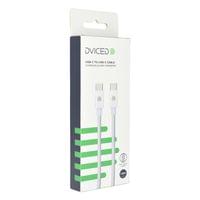 Dviced Cable USB-C to USB-C Nylon Textile 1,25m - White - 2
