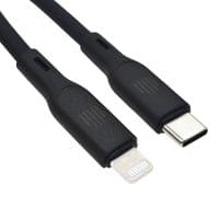Dviced Cable USB-C to Lightning silicone 1,25m - Black - 3