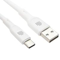 Dviced Cable USB-A to USB-C silicone 1,25m - White - 2