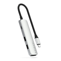Satechi 4-in-1 USB-C Slim Multiport Adapter 4K - Silver - 1