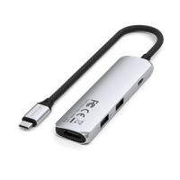 Satechi 4-in-1 USB-C Slim Multiport Adapter 4K - Silver - 2