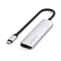 Satechi 4-in-1 USB-C Slim Multiport Adapter 4K - Silver - 3