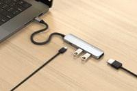 Satechi 4-in-1 USB-C Slim Multiport Adapter 4K - Silver - 5
