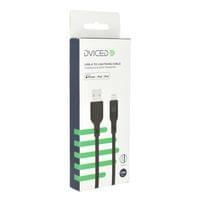 Dviced Cable USB-A to Lightning silicone 1,25m - Black - 2 Dviced Cable USB-A to Lightning silicone 1,25m - Black - 2