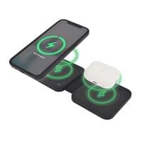 Dviced 2-in-1 foldable magnetic wireless charger - Black - 2
