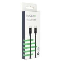 Dviced Cable USB-C to USB-C Nylon Textile 2m - Black - 2