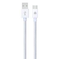 Dviced Cable USB-A to USB-C Nylon Textile 1,25m - White - 1