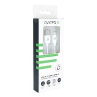 Dviced Cable USB-A to USB-C Nylon Textile 1,25m - White - 3