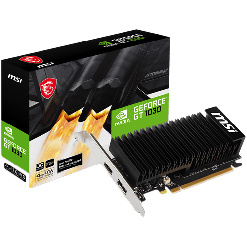 MSI Video Card Nvidia GeForce GT 1030 4GHD4 LP OC, 4GB... - 1