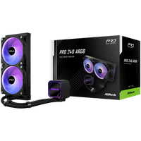Asrock Pro 240 ARGB, AiO liquid cooler, 240 mm radiator,... - 1