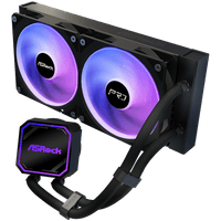 Asrock Pro 240 ARGB, AiO liquid cooler, 240 mm radiator,... - 2