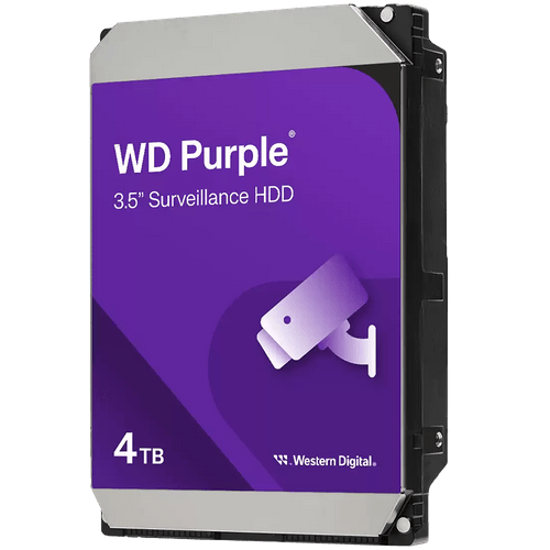 WD Purple 4TB CMR, 3.5'', 128MB, SATA 6Gbps - 2