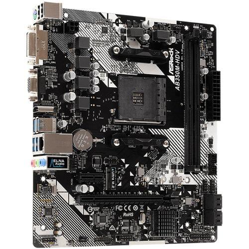ASROCK Main Board Desktop AM4 B350 (SAM4,2xDDR4,1xPCI... - 2