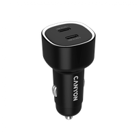 CANYON car charger OnDrive 60 PD 60W 2xUSB-C Black - 2
