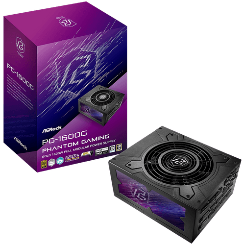 Asrock PG-1600G, 1600W, 80 Plus Gold, Fully Modular PSU,... - 1