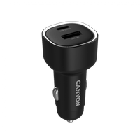 CANYON car charger OnDrive 85 PD 85W USB-A+USB-C Black - 2 CANYON car charger OnDrive 85 PD 85W USB-A+USB-C Black - 2
