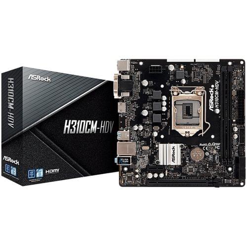 ASROCK Main Board Desktop H310CM-HDV (S1151,... - 1