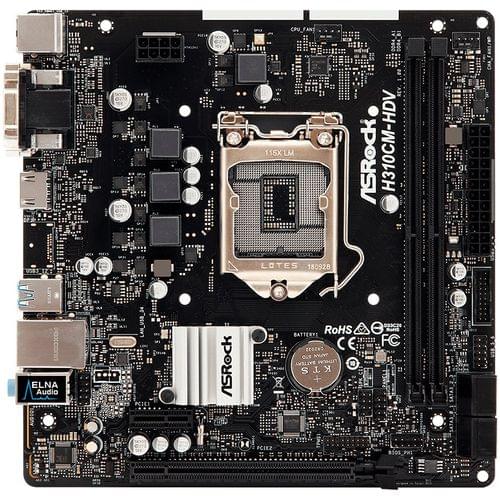 ASROCK Main Board Desktop H310CM-HDV (S1151,... - 2