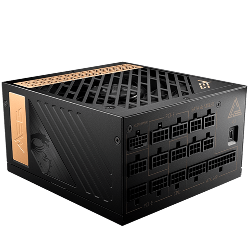 MSI MEG Ai1300P PCIE5, 1300W, 80 Plus Platinum, ATX Form... - 2