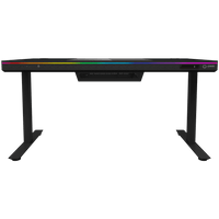 Dual-motor sit/stand adjustable-height gaming desk with... - 2