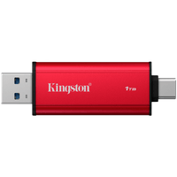 Kingston 1TB Dual USB-A/C Portable SSD, Up to 1050MB/s USB 3.2 Gen 2 - 2