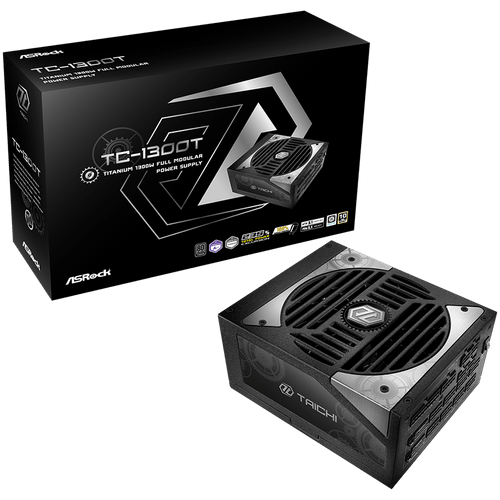 Asrock TC-1300T, 1300W, 80 Plus Titanium, Fully Modular... - 1
