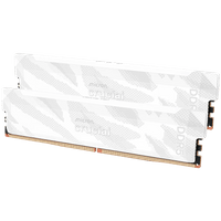 Crucial Pro OC 32GB Kit (2X16GB) DDR5-6400 CL32 UDIMM White - 1