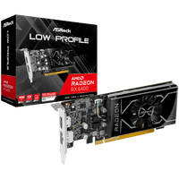 ASROCK Video Card AMD Radeon RX 6400 Low Profile 4GB - 0