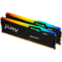 Kingston 64GB 5600MT/s DDR5 CL36 DIMM (Kit of 2) FURY Beast RGB - 1
