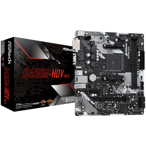 ASROCK B450M-HDV R4.0 mATX AM4 DDR4 - 1