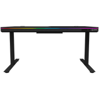 Dual-motor sit/stand adjustable-height gaming desk with... - 2