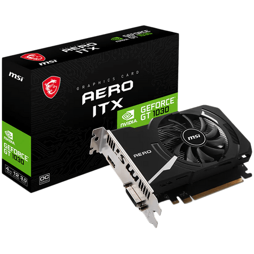 MSI Video Card Nvidia GeForce GT 1030 AERO ITX 4GHD4 OC,... - 1