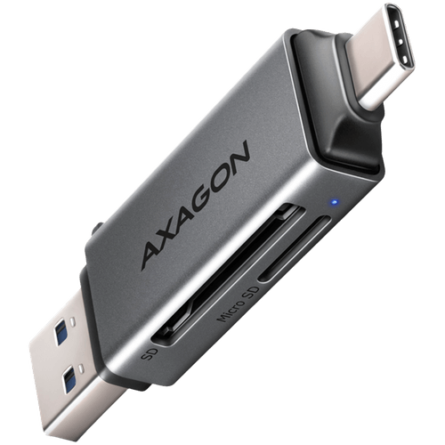 Axagon CRE-DAC External, Type-C+Type-A 2-slot SD/microSD - 1