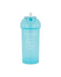 Чаша със сламка Twistshake 360 мл 6+ м Pastel Blue - 1 Чаша със сламка Twistshake 360 мл 6+ м Pastel Blue - 1