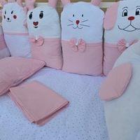 Babyhome комплект за бебешка кошара „Весели животни“ - 3