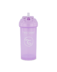 Чаша със сламка Twistshake 360 мл 6+ м Pastel Purple - 1 Чаша със сламка Twistshake 360 мл 6+ м Pastel Purple - 1