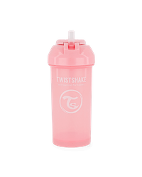Сламка чаша Twistshake 360 мл 6+ м Pastel Pink - 1 Сламка чаша Twistshake 360 мл 6+ м Pastel Pink - 1