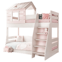 Двуетажно детско легло PINK HOUSE - дясно - 1 Двуетажно детско легло PINK HOUSE - дясно - 1