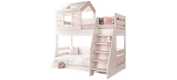 Двуетажно детско легло PINK HOUSE - дясно - 2 Двуетажно детско легло PINK HOUSE - дясно - 2