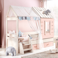 Детско легло къща PINK HOUSE - 90 х 200 - розово - 2 Детско легло къща PINK HOUSE - 90 х 200 - розово - 2